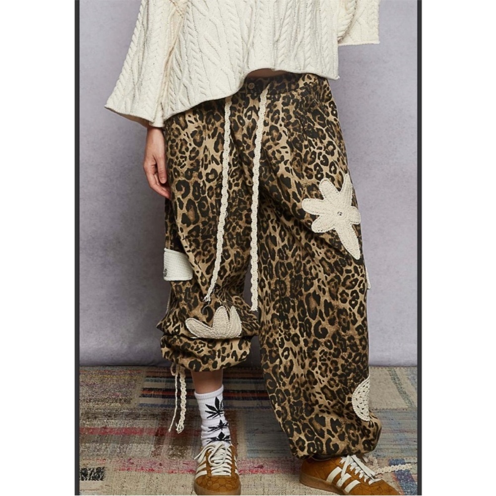POL Leopard Print Pants